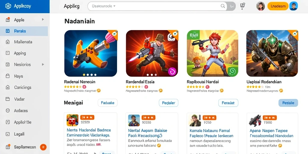 Tampilan antarmuka permainan yang menarik.