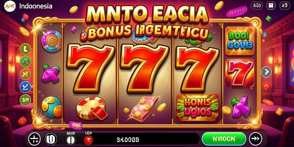 Screenshot menunjukkan tampilan permainan slot yang menarik.