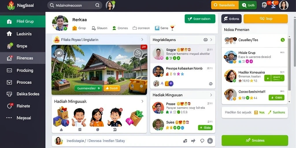 Tampilan utama INOVA77 yang menarik dan user-friendly.