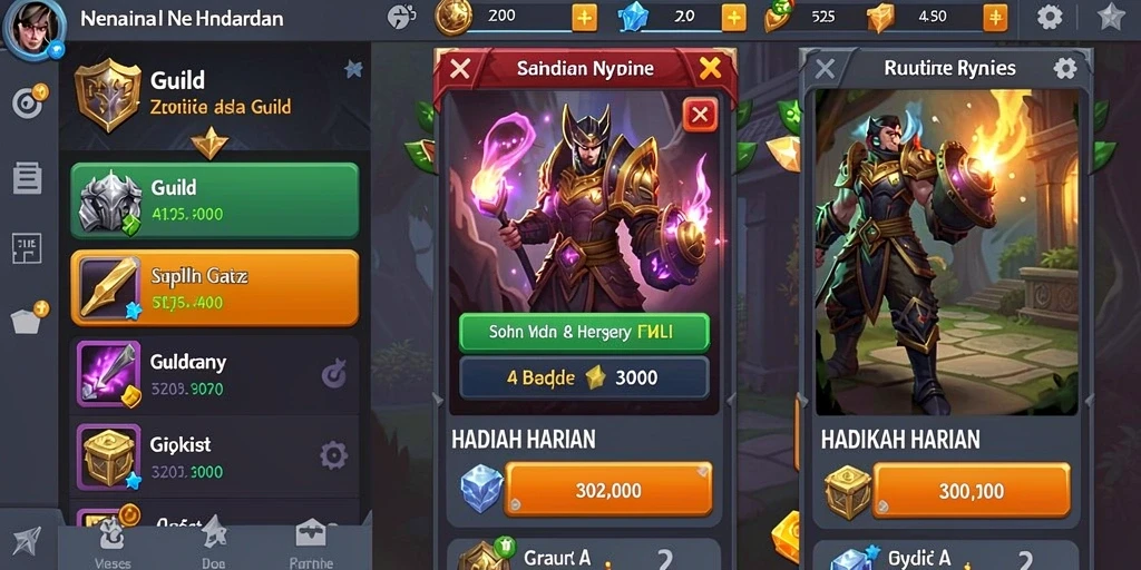 Tampilan menu utama yang menarik dan intuitif.