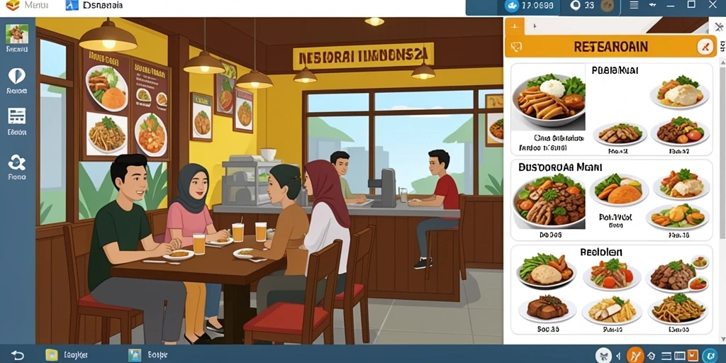 Tampilan awal yang mudah dipahami dan user-friendly.