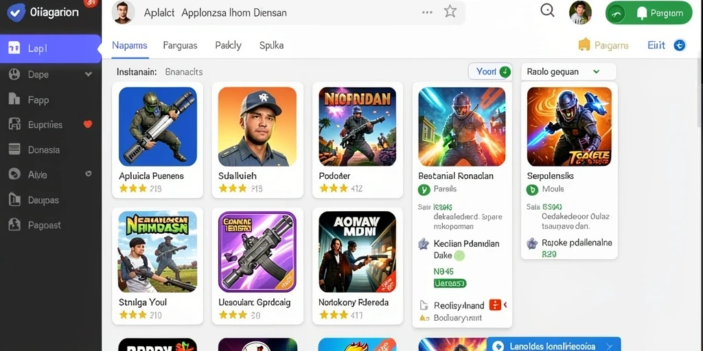 Tampilan antarmuka game yang menarik dan mudah dinavigasi.